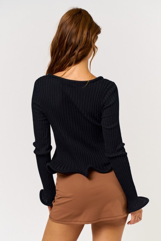 Desert Muse Ruffle Hem Top