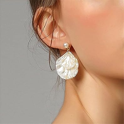 Mystical Cove Seashell Pearl Earrings