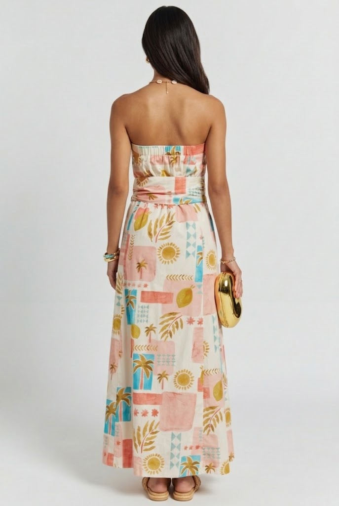 Poolside Mosaic Maxi Dress