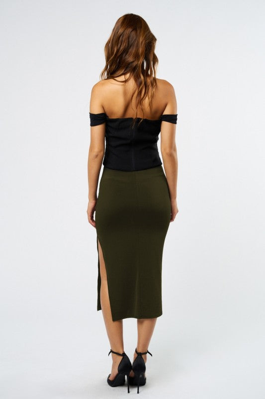 Second Glance Off Shoulder Corset Top