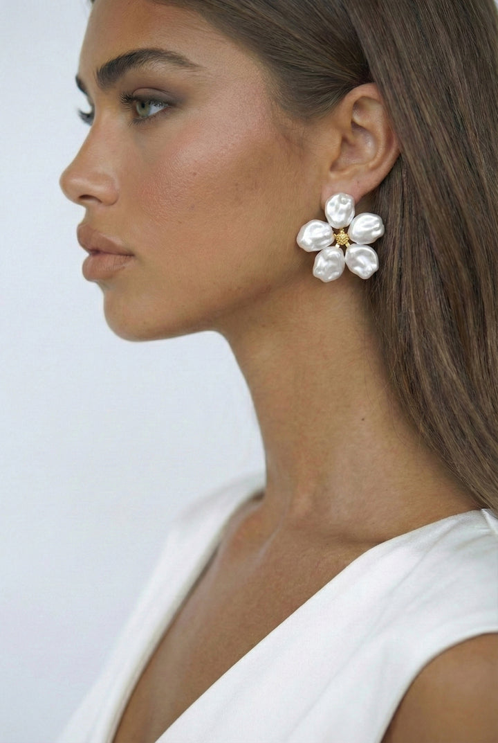 Pearl Garden Stud Earrings