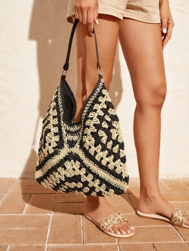 Full of Sunshine Woven Straw Shoulder Bag
