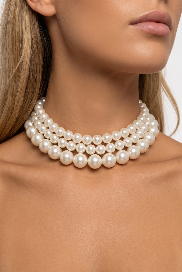 Graduated Faux Pearl Necklace