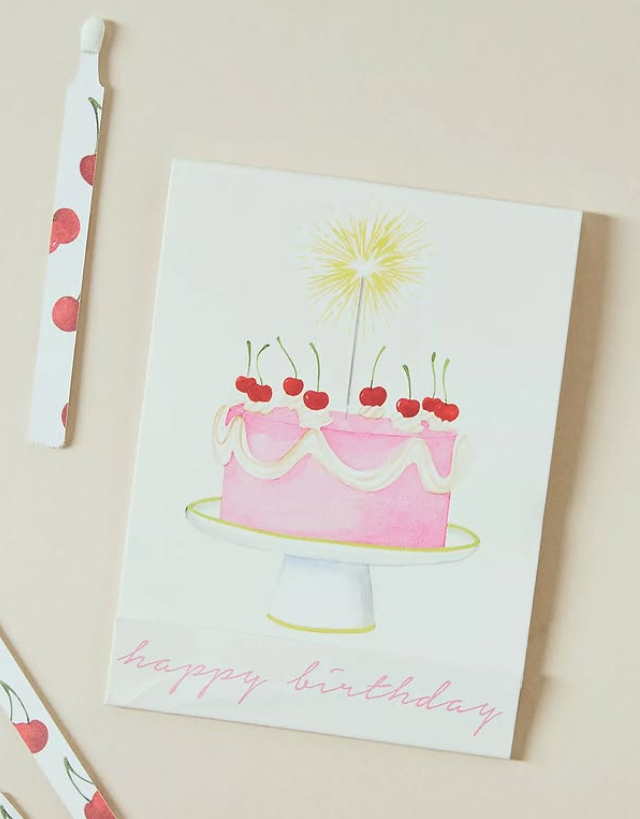 Happy Birthday Sparkler Birthday Greeting Card