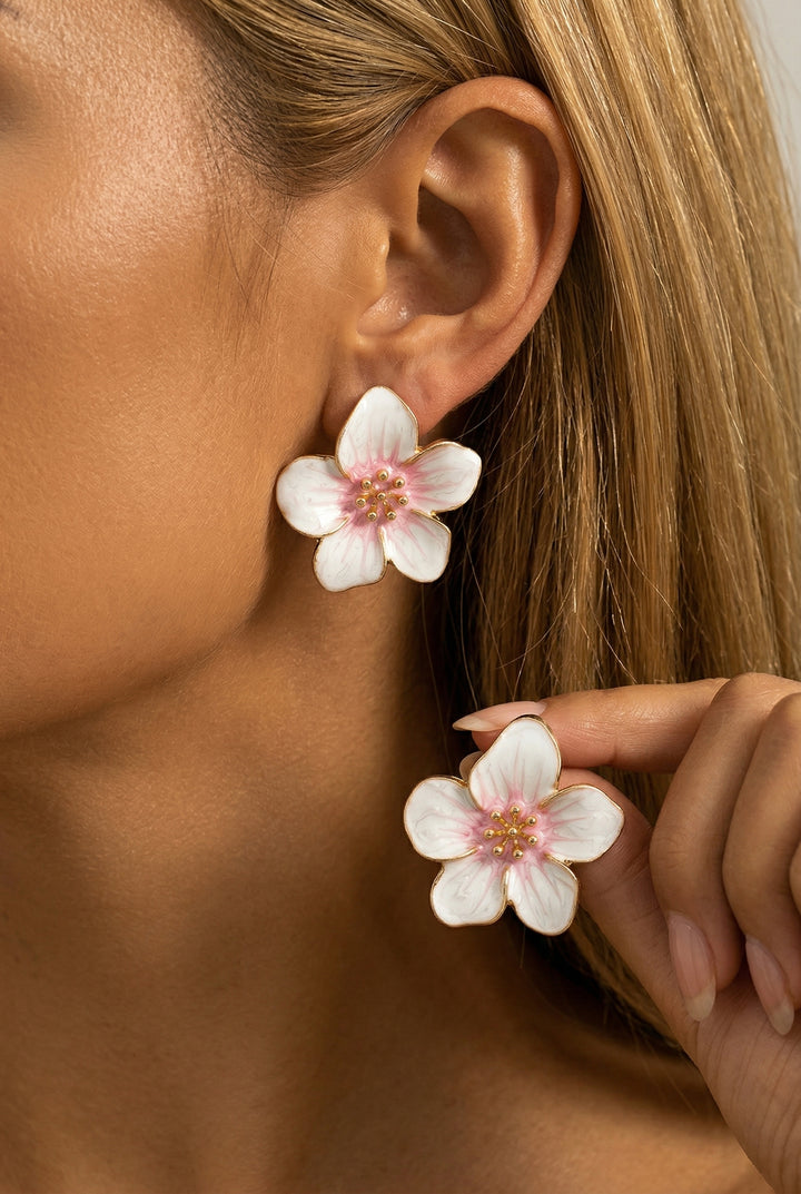 Jasmine Flower Statement Earrings