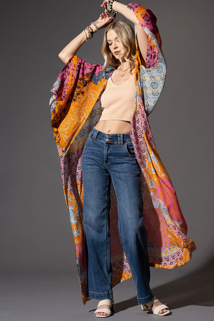 Antonella Printed Duster Kimono