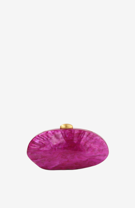 Veloria Marbled Oval Clutch