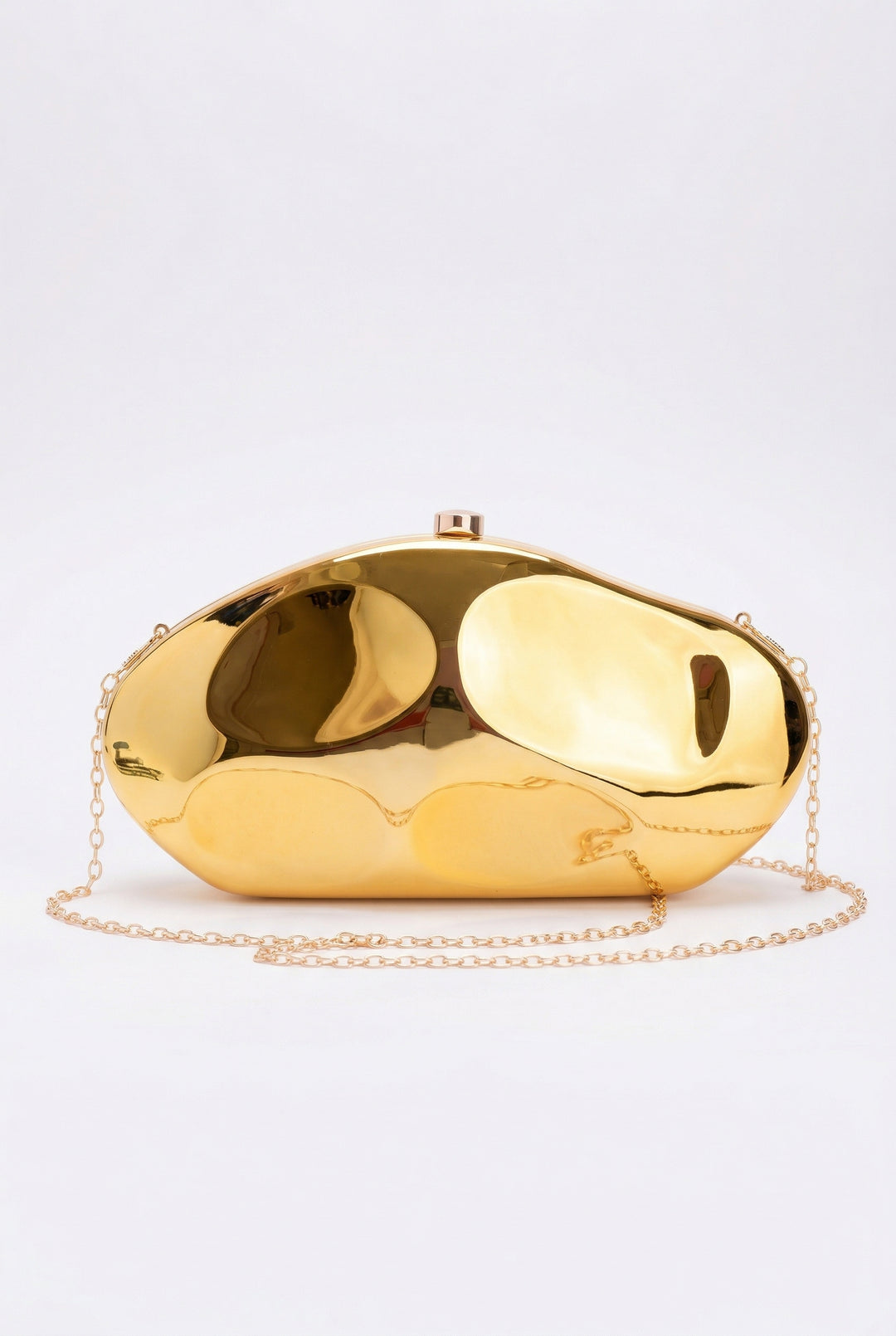 Gold Form Metallic Clutch