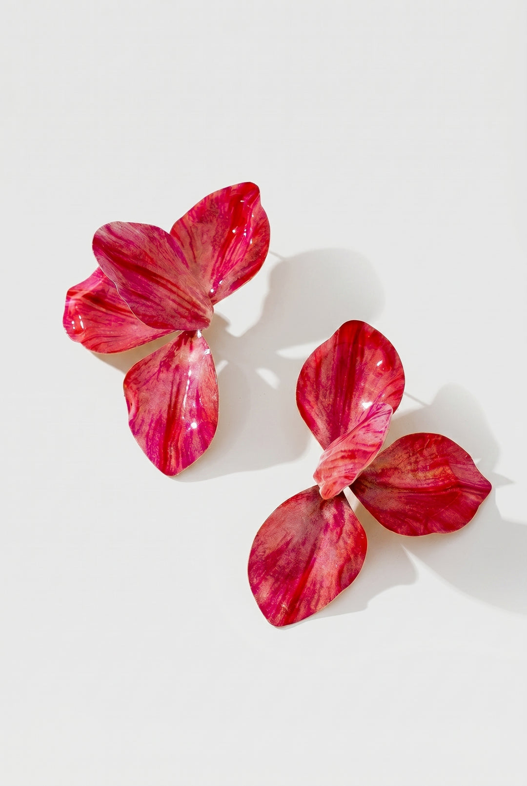 Miami Vice Glossy Petal Earrings