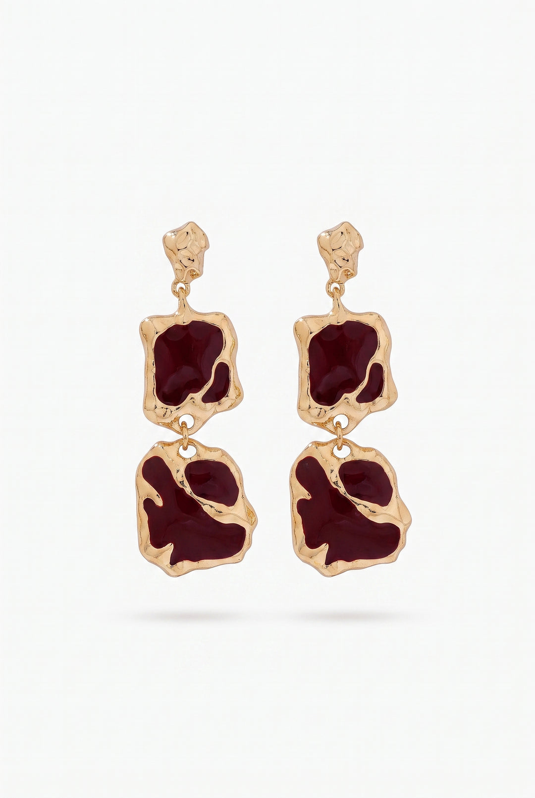 Milan Tortoise Gold Statement Drop Earrings