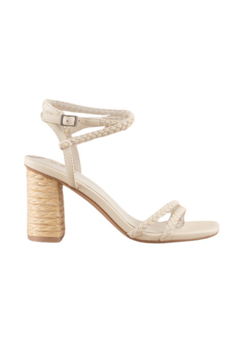 Zoella Braided Straw Block Heeled Sandals