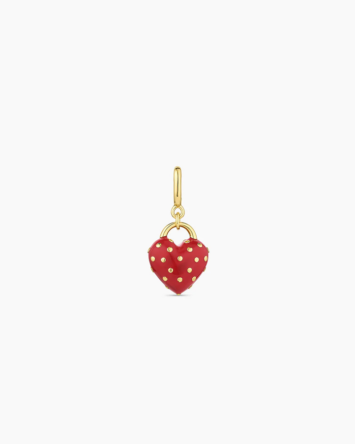 Red Dot Heart Charm