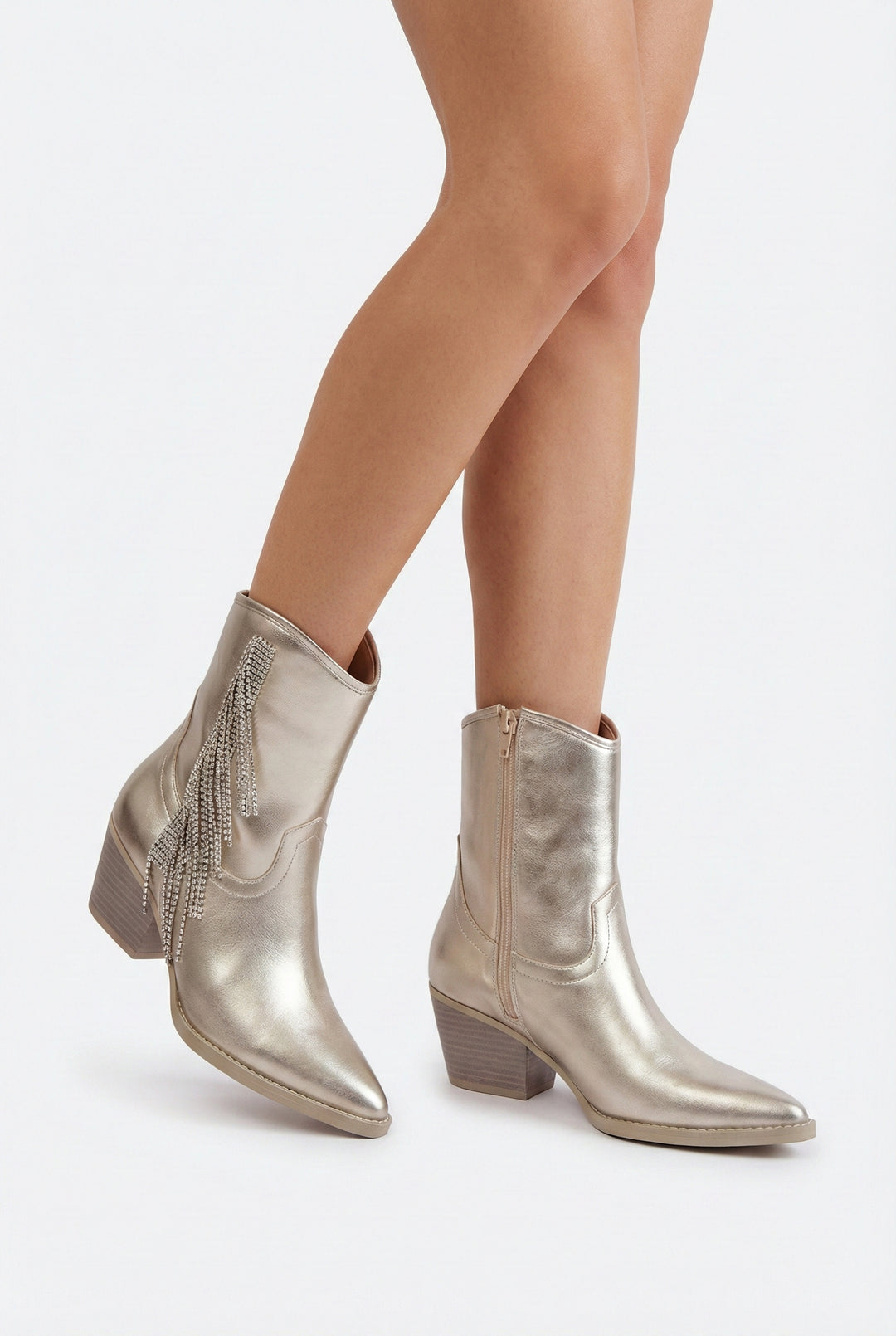 Rowan Crystal Fringe Bootie