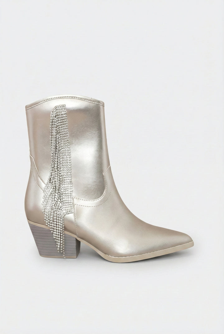 Rowan Crystal Fringe Bootie