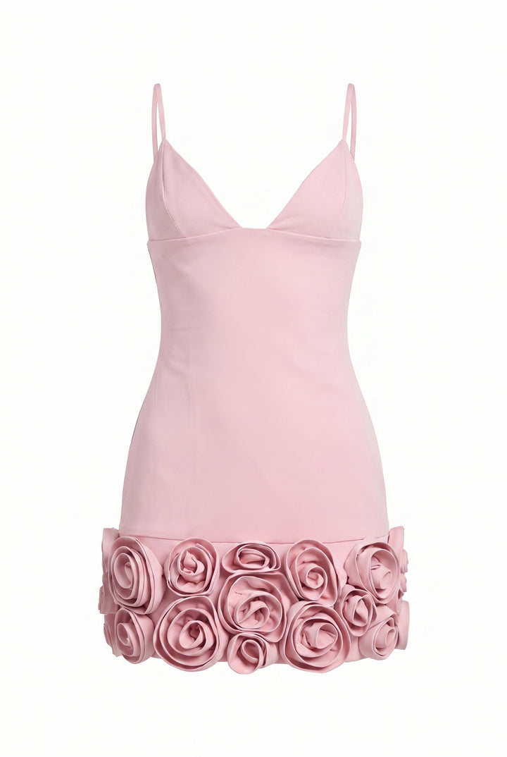 Sculpted in Roses Mini Dress