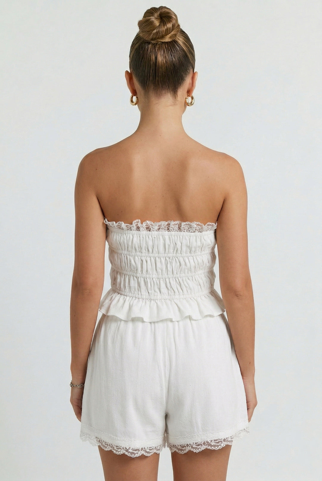 Afternoon Out Lace Linen Top