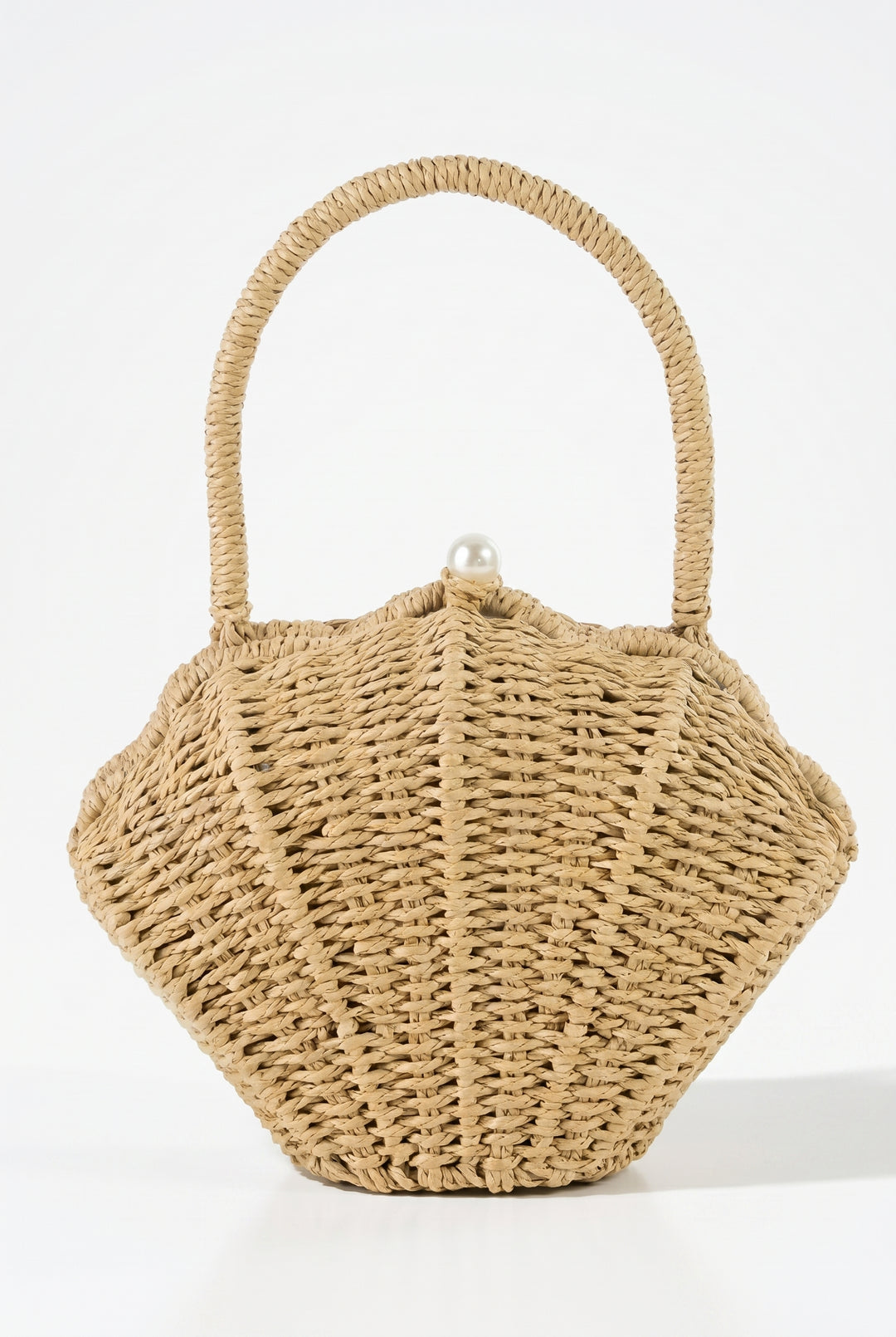 Shell Woven Handle Bag