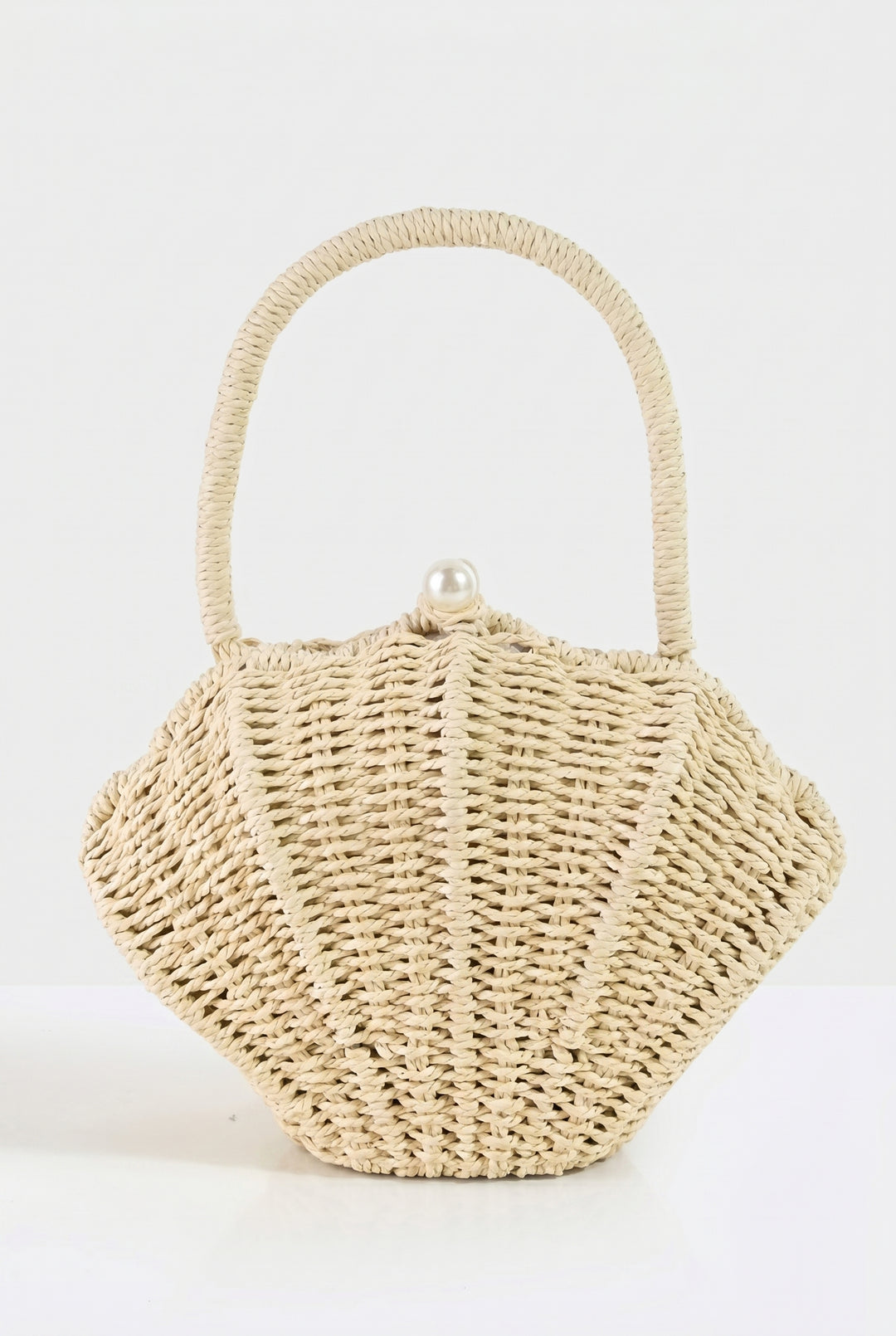 Shell Woven Handle Bag