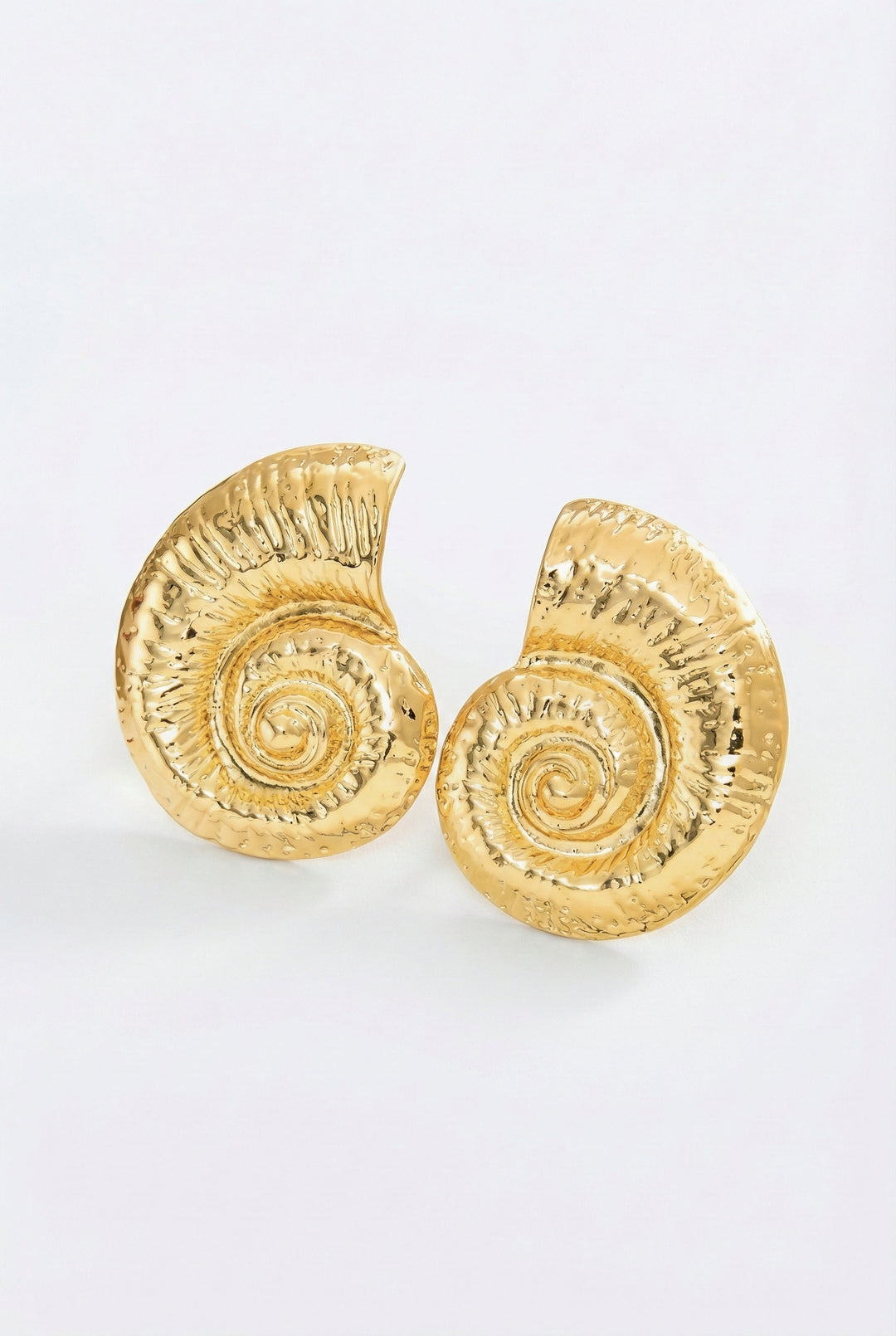 Golden Tide Spiral Earrings