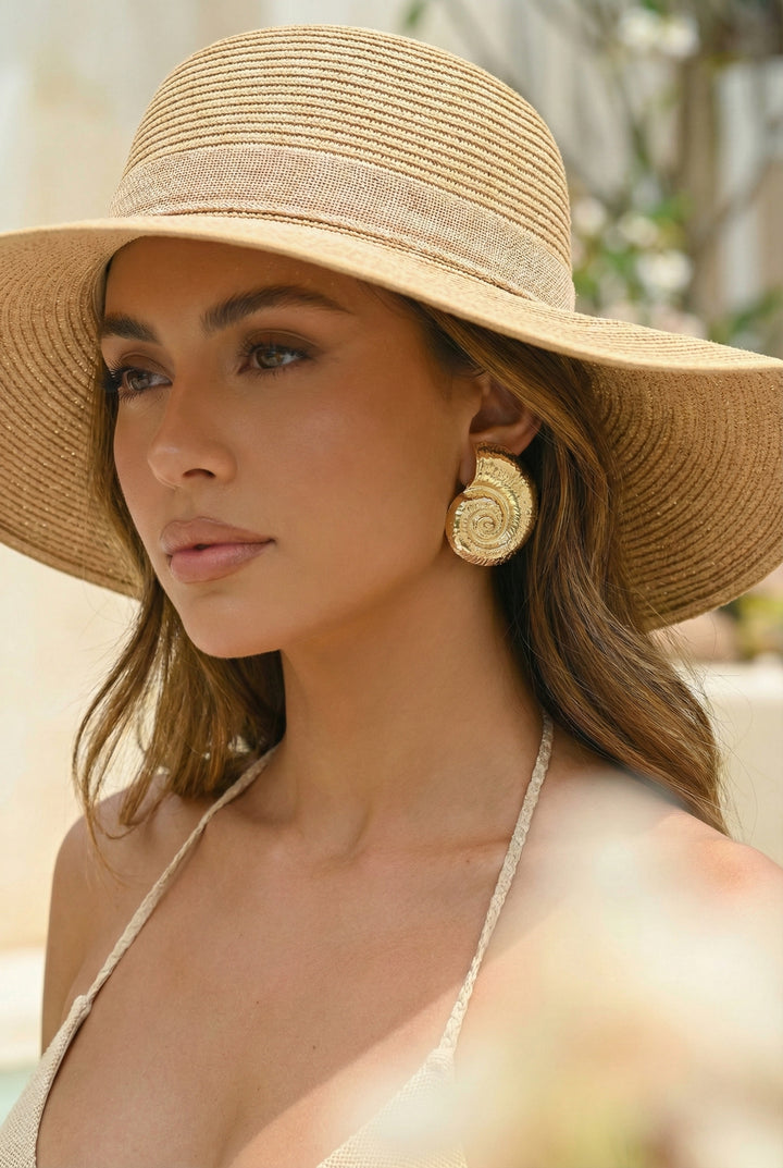 Golden Tide Spiral Earrings
