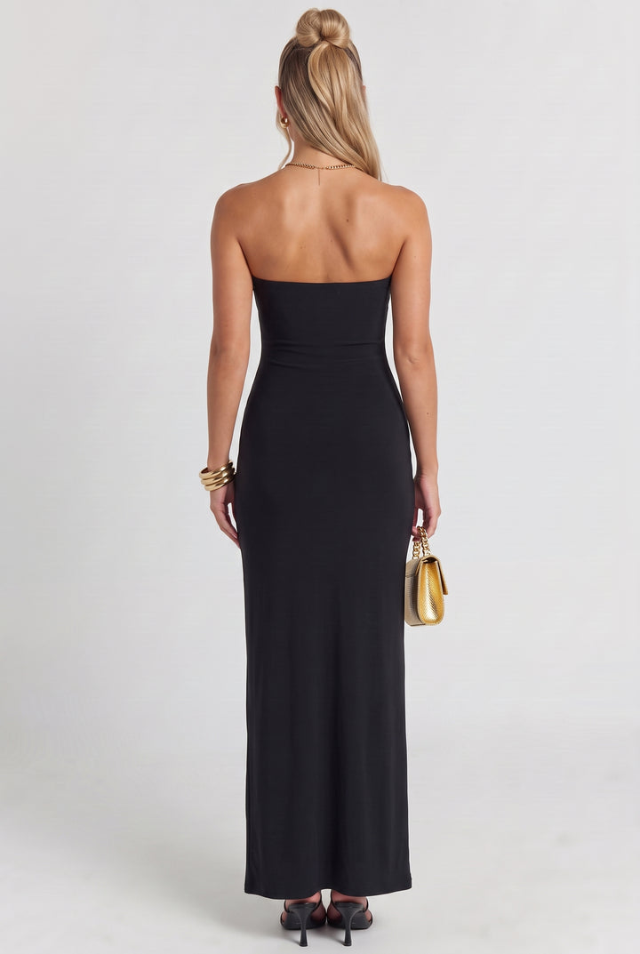 Stay Late Strapless Maxi Dress