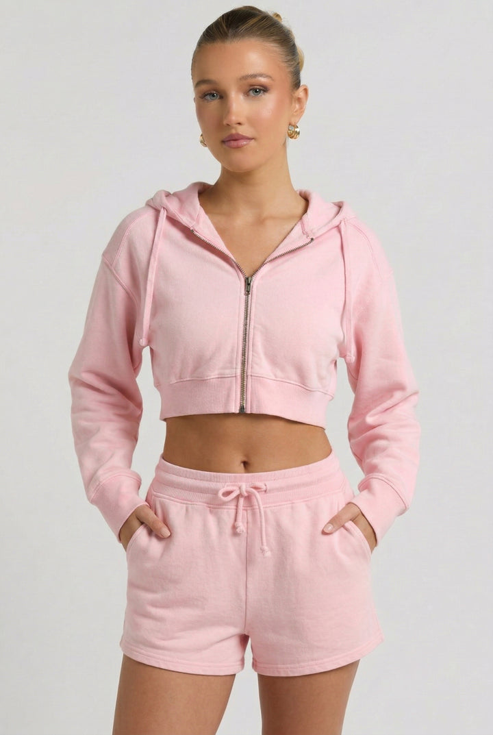 Strawberry Sorbet Crop Hoodie