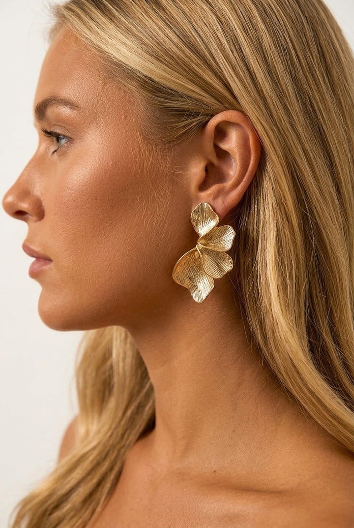 Sculpted Golden Glow Earrings