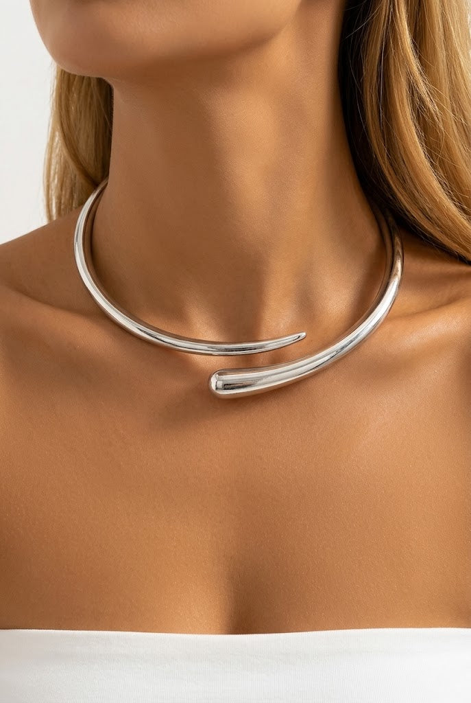 Sculpted Arc Collar Necklace