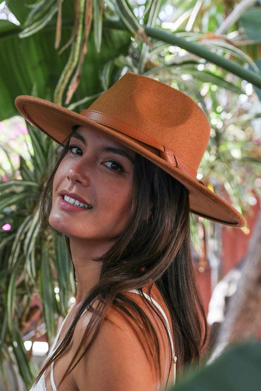 Out on the Ranch Wide Brim Leather Ribbon Bolero Hat
