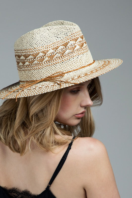 Sun and Only Woven Crisscross Panama Hat