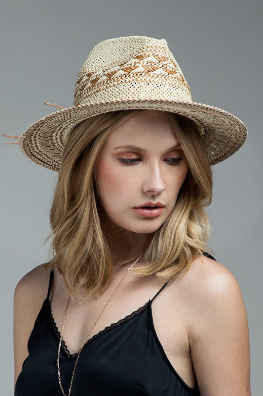 Sun and Only Woven Crisscross Panama Hat