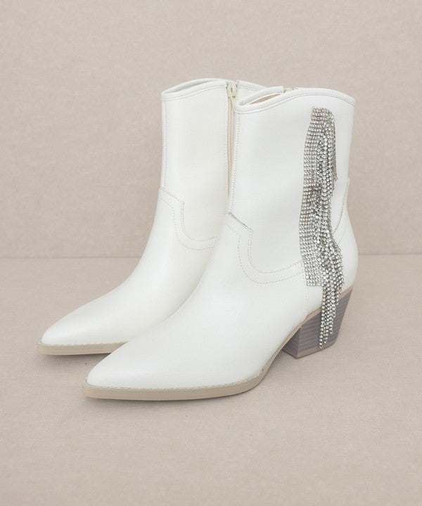 Rowan Crystal Fringe Bootie