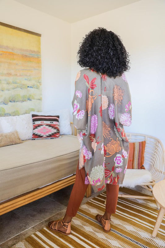 Desert Cactus Flower Kimono - Final Sale