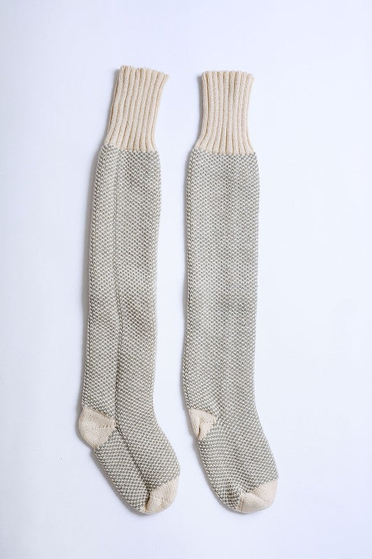 Ribbed Knit Lounge Socks