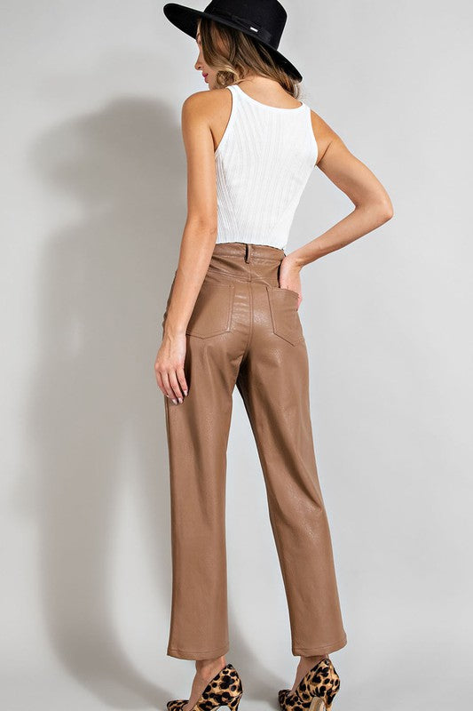 Vegan Leather Sassy Pants - Final Sale