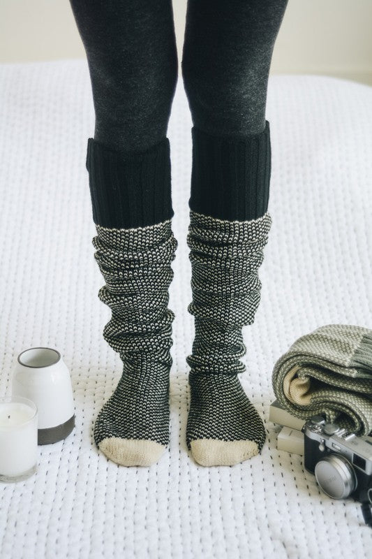 Ribbed Knit Lounge Socks