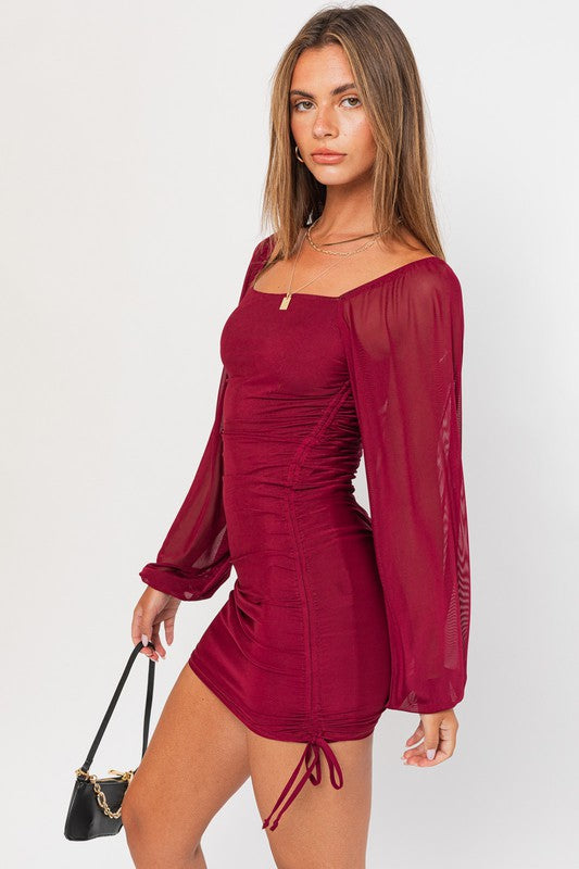 Molly Long Sleeve Fitted Mini Dress - Final Sale