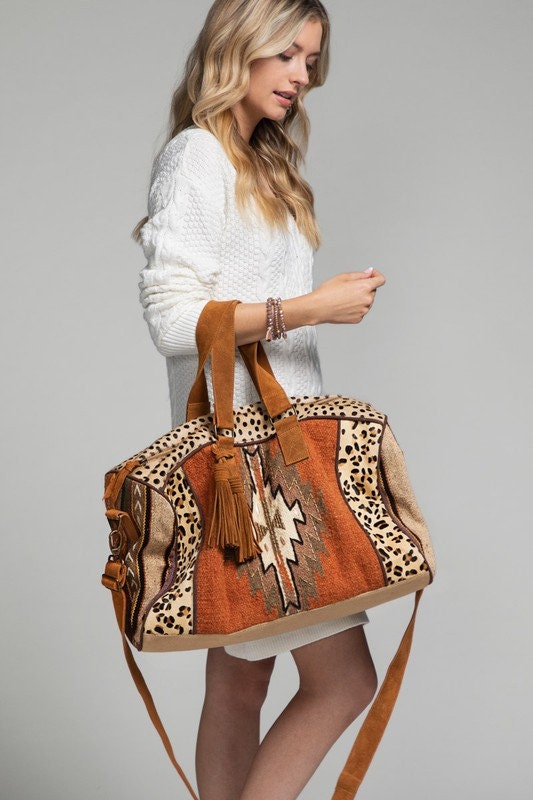 Cheetah Print Duffel Bag  online boutiques for women – Lithologie Co.