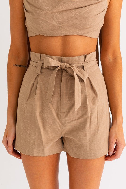 Paperbag Waist Tie Shorts