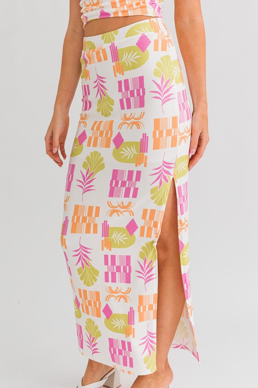 Palm Springs Party Midi Skirt - Extra Small - Final Sale