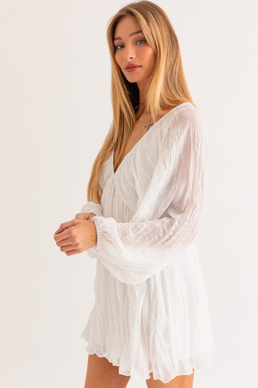 Music Fest Puff Sleeve Mini Dress