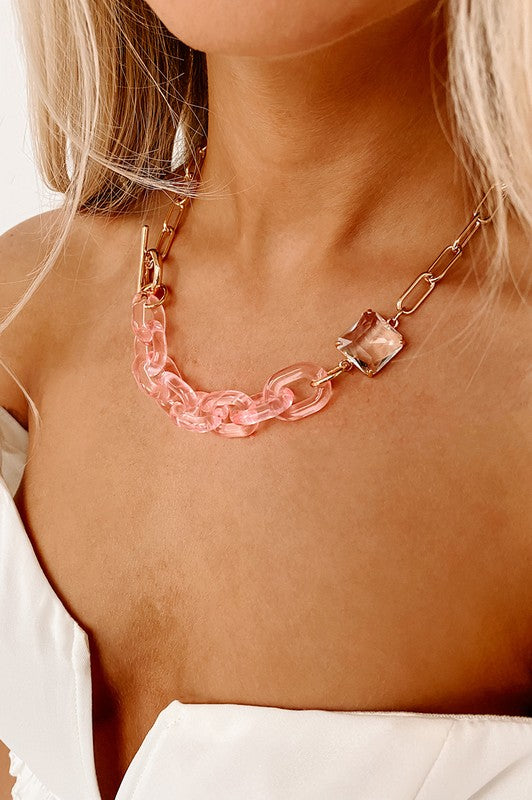 Pink Glam Toggle Necklace