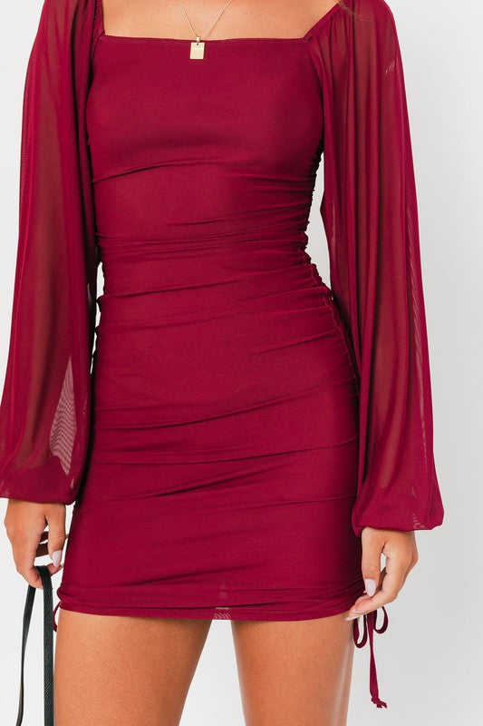 Molly Long Sleeve Fitted Mini Dress - Final Sale