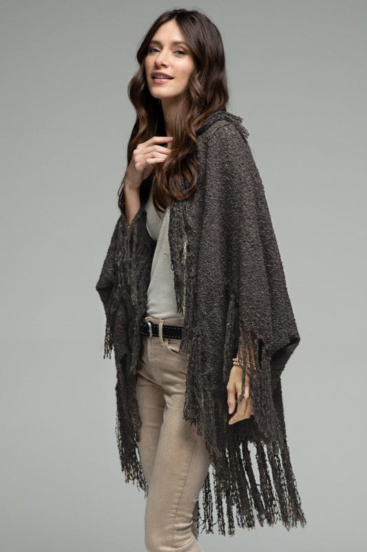 Boucle Yarn Knit Cocoon - Final Sale