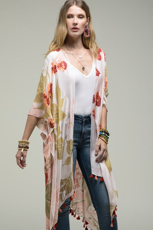 Lihue Tropical Open Front Kimono - Final Sale